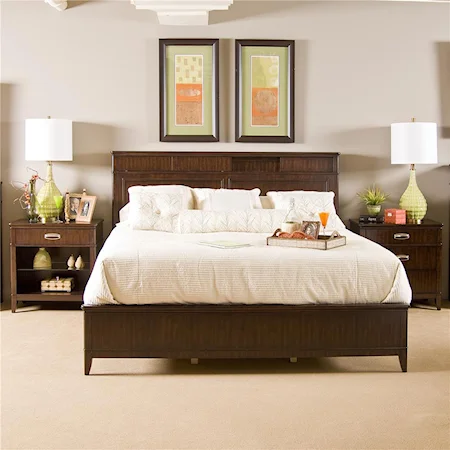 King Platform Bed with a Storage Headboard